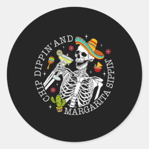 Chip Dippin And Margarita Sippin Cinco De Mayo Dri Classic Round Sticker
