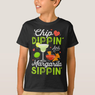 Chip Dippin' And Margarita Sippin' Funny Cinco De T-Shirt
