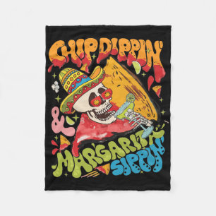 Chip Dippin Margarita Sippin Cinco De Mayo Fleece Blanket