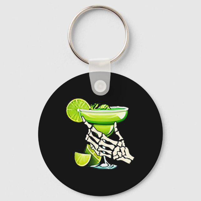 Chip Dippin Margartta Sippin Cinco De Mayo 2 Sided Keychain (Front)