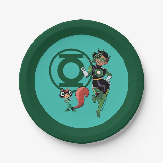 Chip & Green Lantern Paper Plate (Front)
