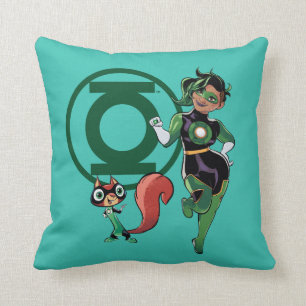Chip & Green Lantern Throw Pillow