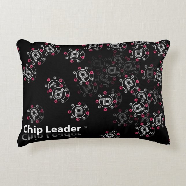 Chip Leader chips Accent Pillow (Front)