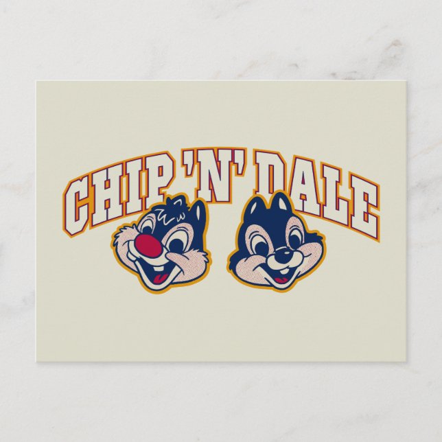 Chip 'n' Dale Classic Grin Postcard (Front)