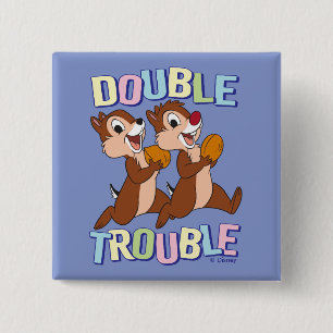 Chip 'n Dale Double Trouble 2 Inch Square Button