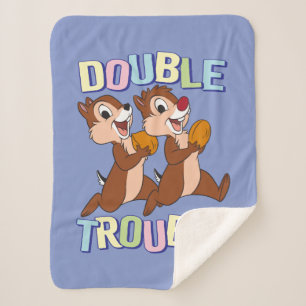 Chip 'n Dale Double Trouble Sherpa Blanket