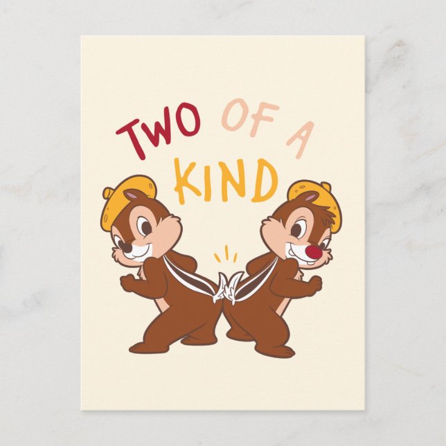 Chip 'n Dale Two of a Kind Postcard (Front)