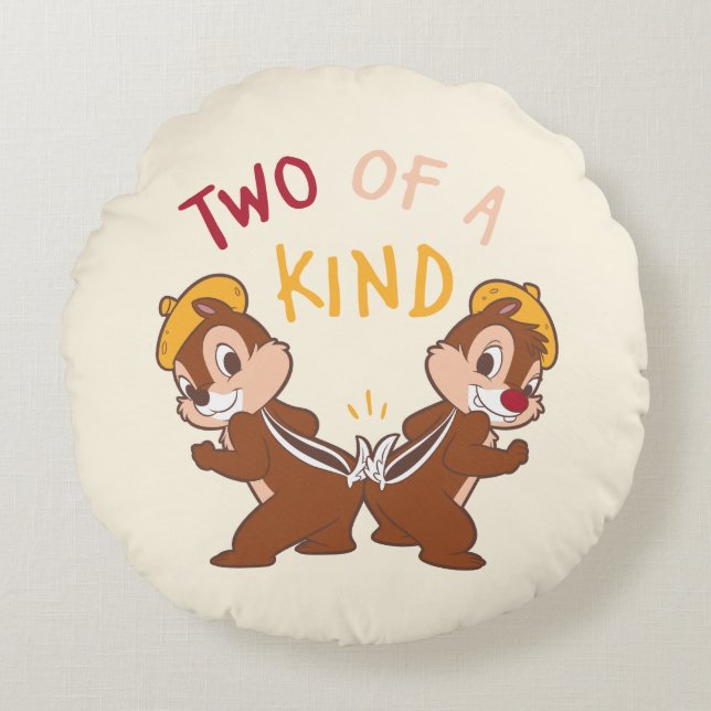 Chip 'n Dale Two of a Kind Round Pillow (Front)