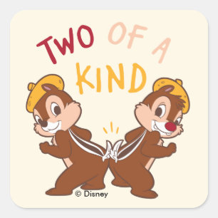 Chip 'n Dale Two of a Kind Square Sticker