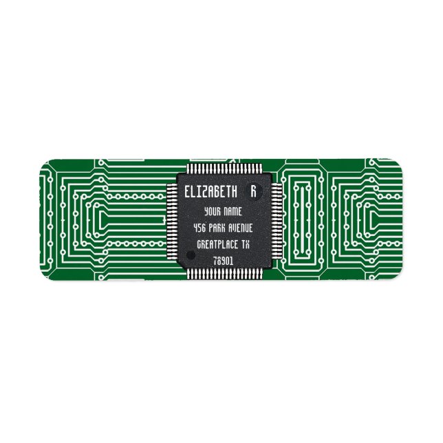 Chip On Printed Circuit Board With Your Name (Front)