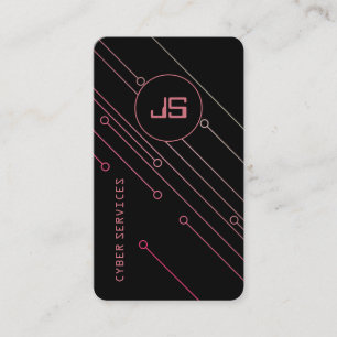 Chip pattern circuit cyber style abstract business card