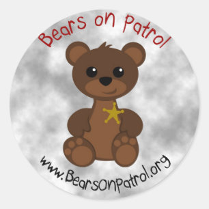 Chip the Bear Classic Round Sticker