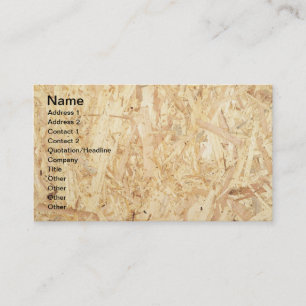 Chipboard surface business card