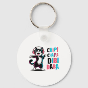 Chipi Chapa Dibi Daba Cat Dancing Cartoon Keychain