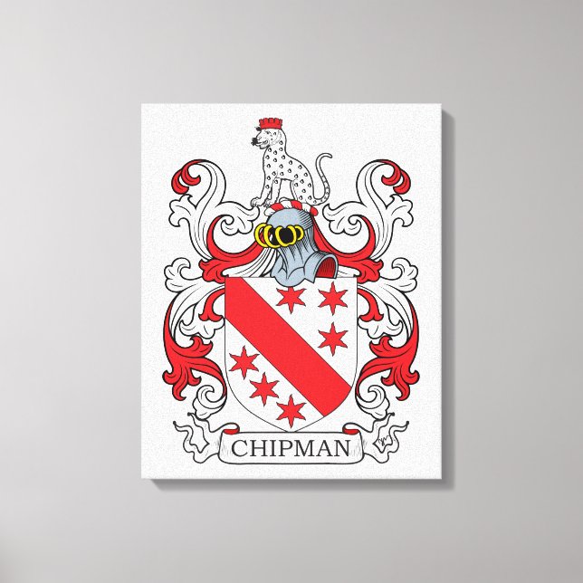 Chipman Family Crest Canvas Print (Front)