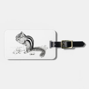 Chipmunk and Acorns Luggage Tag