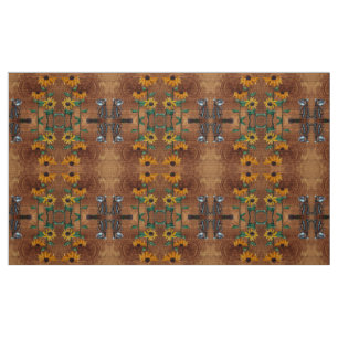 Chipmunk and Sunflowers Fabric