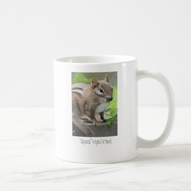 Chipmunk Artwork Coffee Mug (Right)