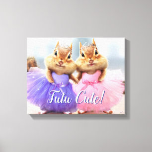 Chipmunk Ballerina Duo Canvas Print