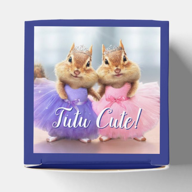 Chipmunk Ballerina Duo Favor Box (Top)