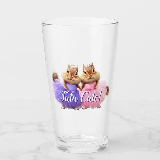 Chipmunk Ballerina Duo Glass (Front)
