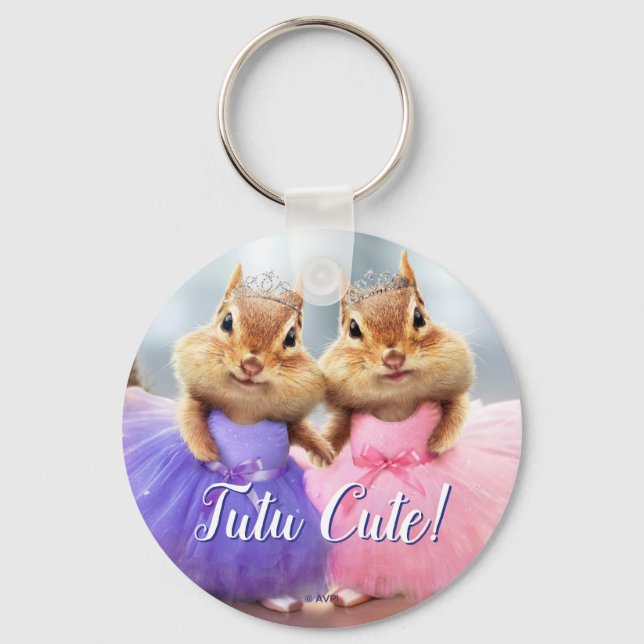 Chipmunk Ballerina Duo Keychain (Front)