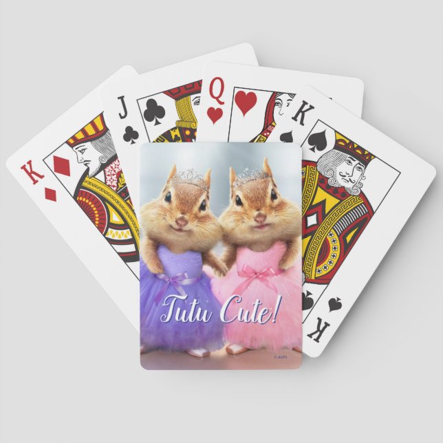 Chipmunk Ballerina Duo Playing Cards (Back)