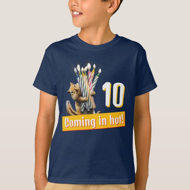 Chipmunk Birthday Candles T-Shirt (Front)