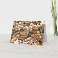 Chipmunk Birthday Card