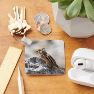 Chipmunk, Charming Striped Wildlife Keychain