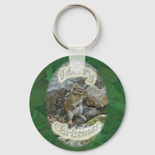 Chipmunk Christmas Items Keychain