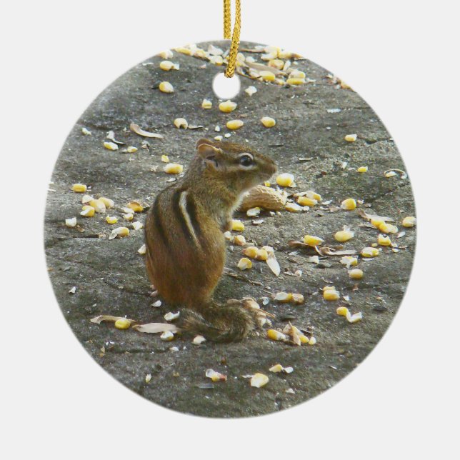 Chipmunk  Christmas Ornament (Front)
