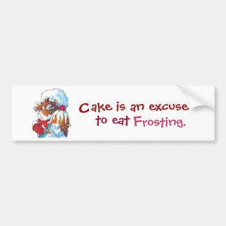 Chipmunk Dessert Chef Bumper Sticker