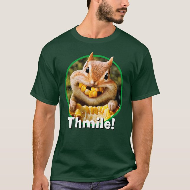 Chipmunk Eating Corn T-Shirt (Front)