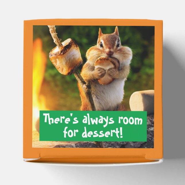 Chipmunk Eating Marshmallow Favor Box (Top)