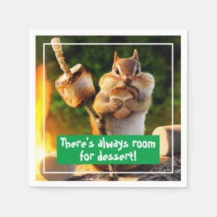 Chipmunk Eating Marshmallow Napkin