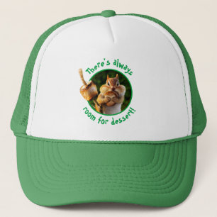 Chipmunk Eating Marshmallow Trucker Hat