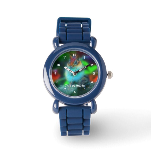 Chipmunk Fantasy Animal Art Personalized Watch (Front)