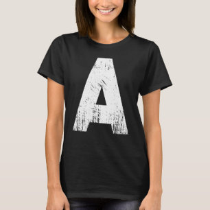 Chipmunk Halloween Carnival Costume Letter A Red V T-Shirt