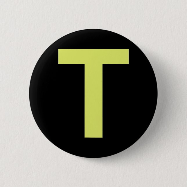 Chipmunk Halloween Carnival Group Costume Letter   2 Inch Round Button (Front)