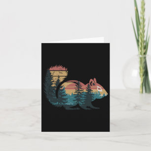 Chipmunk Hunting Hiking Outdoor Camping Forest Men Card