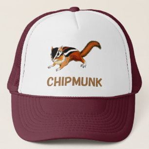 Chipmunk illustration (2) trucker hat