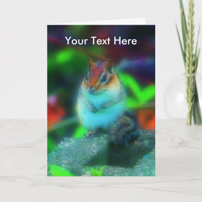 Chipmunk Imaginaire animal Art Carte photo de la n (Devant)