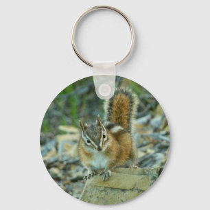 Chipmunk in Glacier National Park Keychain