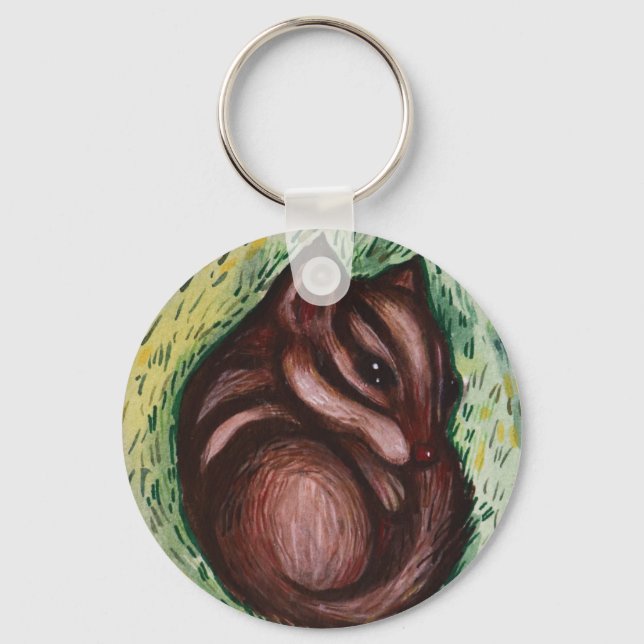 Chipmunk in Spring                                 Keychain (Front)