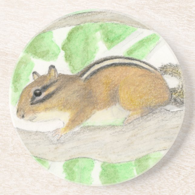 Chipmunk in the Apple Tree Coaster (Front)
