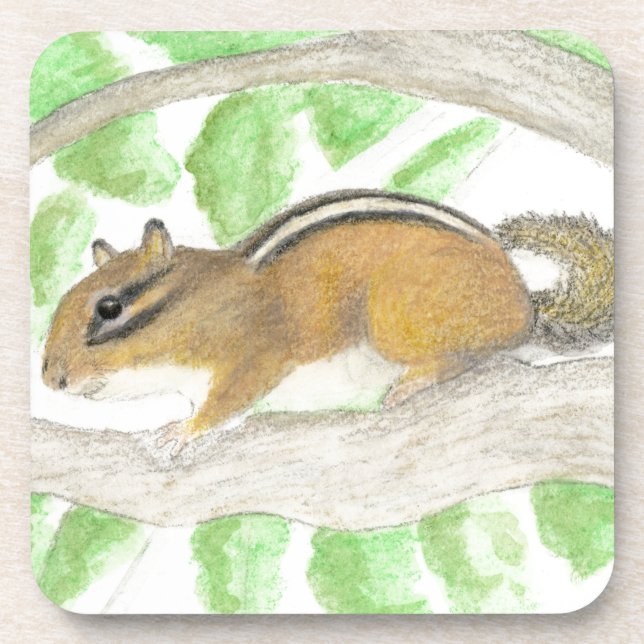 Chipmunk in the Apple Tree Coaster (Front)