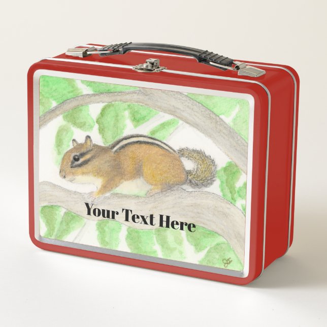 Chipmunk in the Apple Tree Metal Lunch Box (Front)
