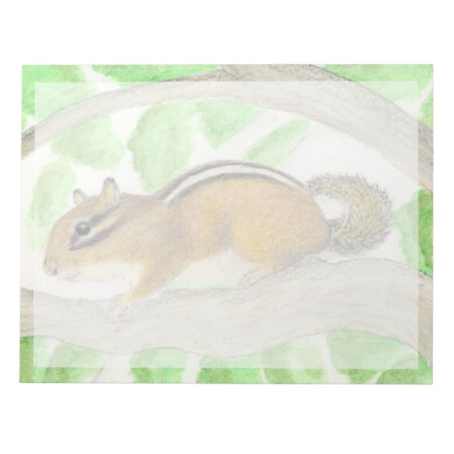 Chipmunk in the Apple Tree Notepad (Front)