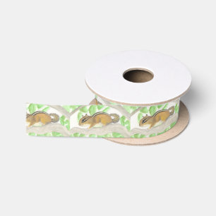 Chipmunk in the Apple Tree Satin Ribbon